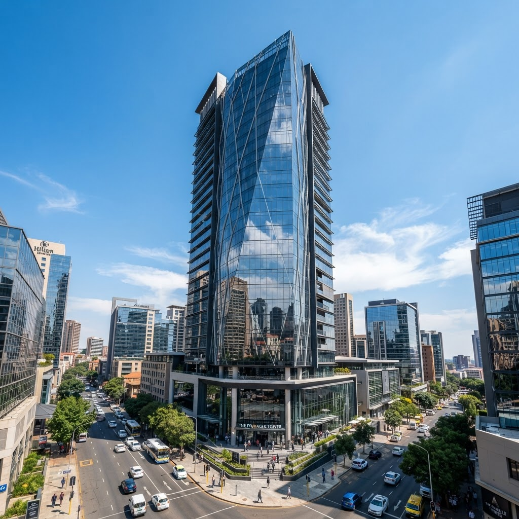 Modern high-rise building in India served by Lift Wale